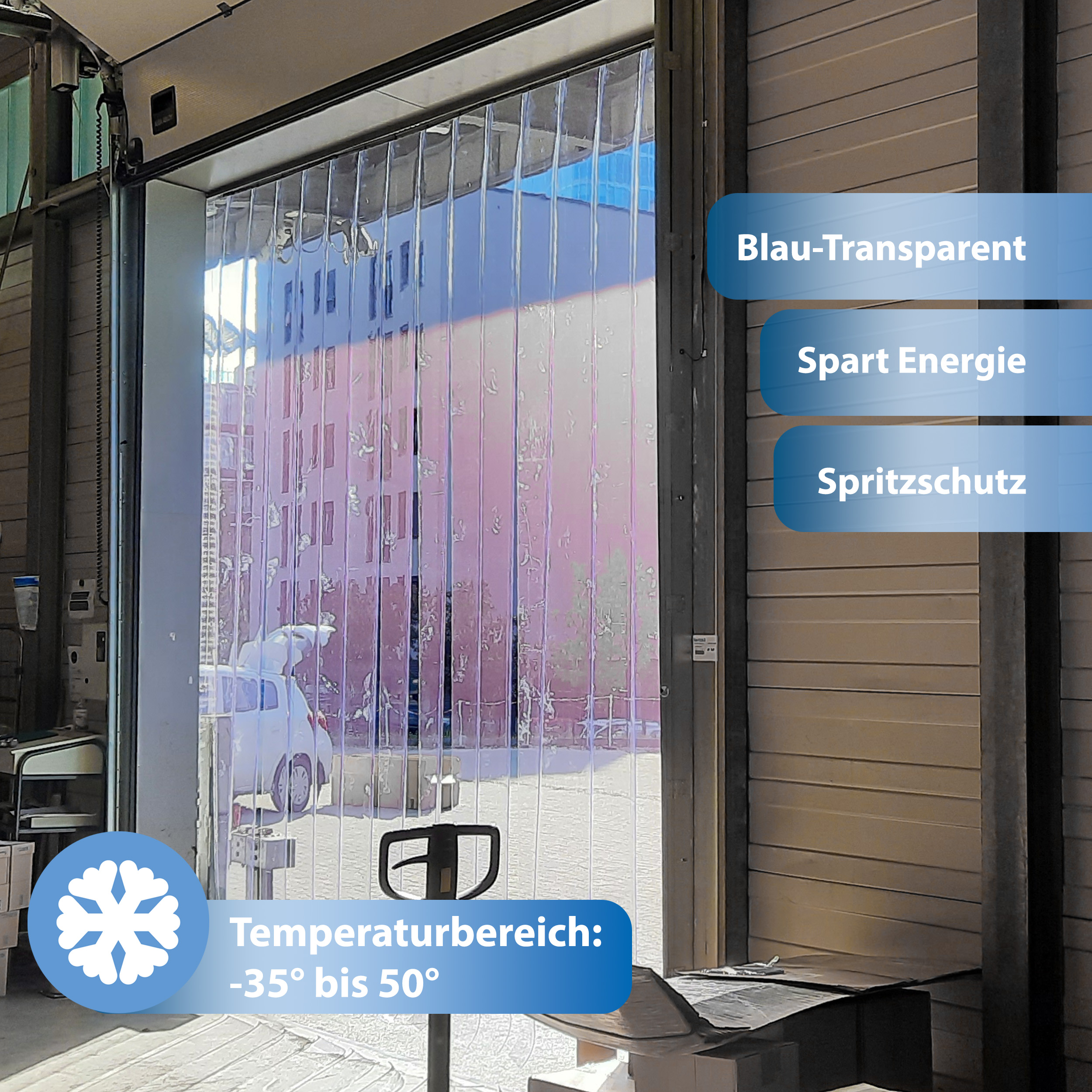 PVC Vorhang Ersatzstreifen BLAU-TRANSPARENT - Image 4