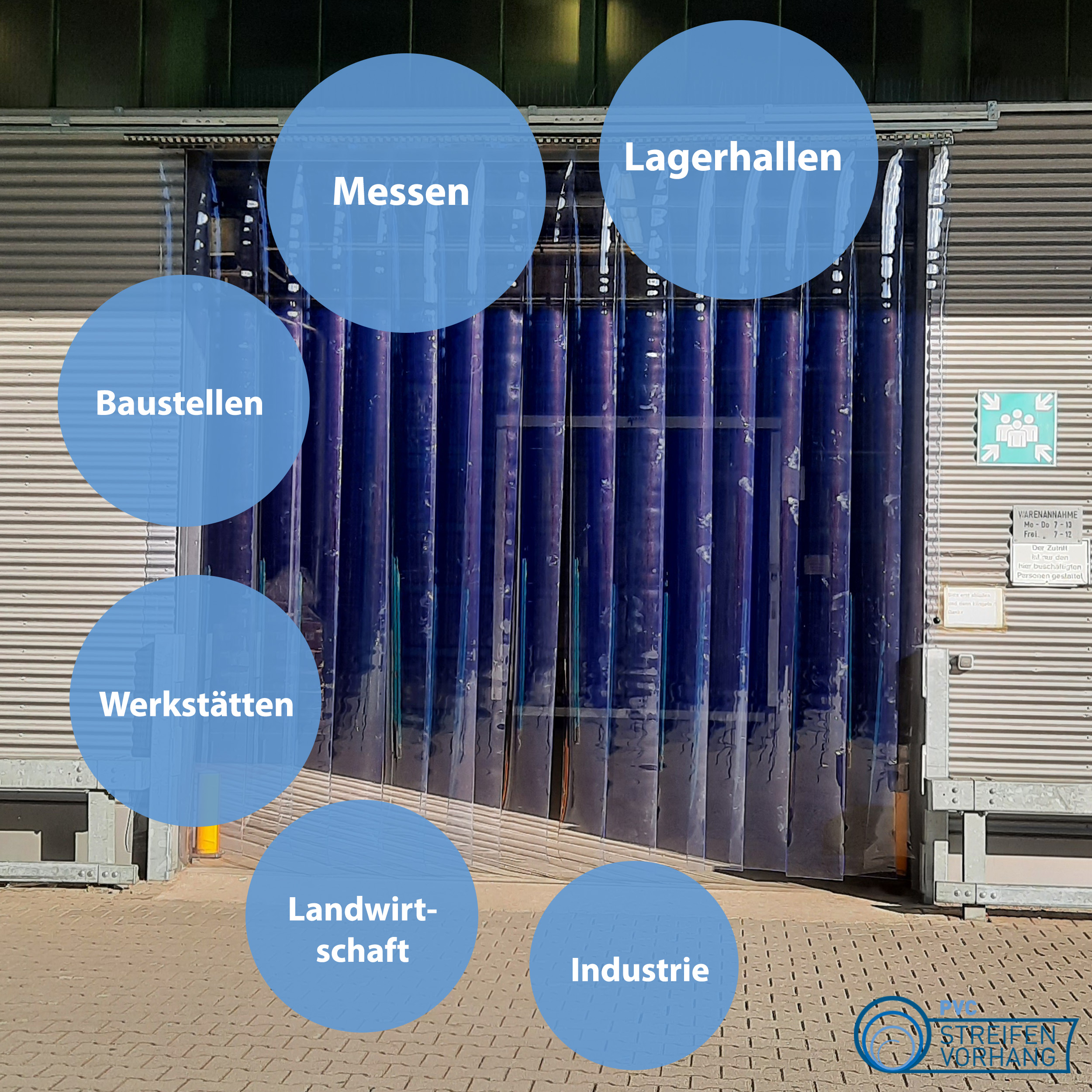 PVC Vorhang Ersatzstreifen BLAU-TRANSPARENT - Image 5