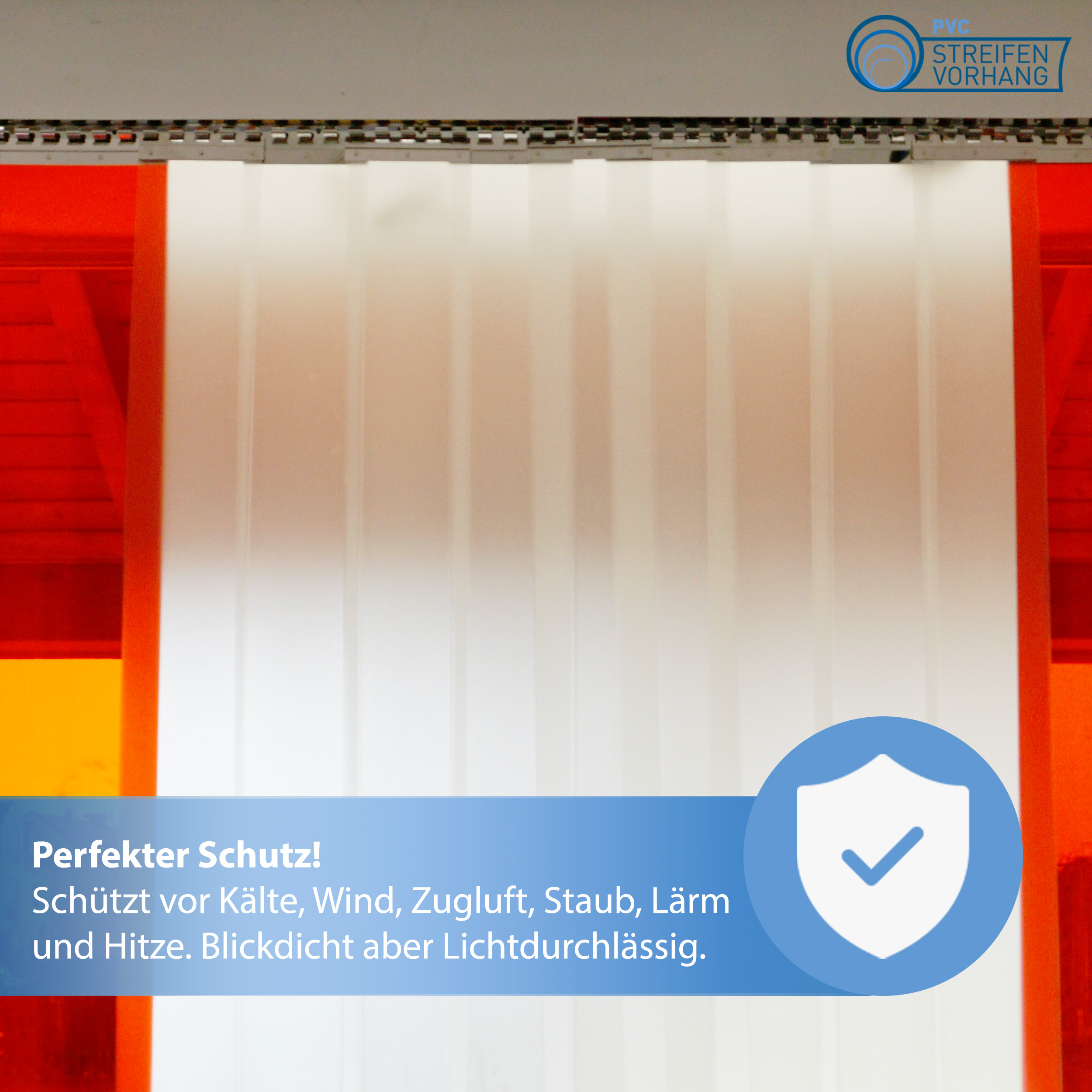 PVC Vorhang Ersatzstreifen ROT-TRANSPARENT - Image 3