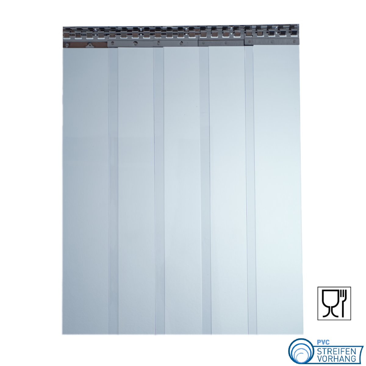 PVC-Streifenvorhang-Lebensmittelecht-transparent