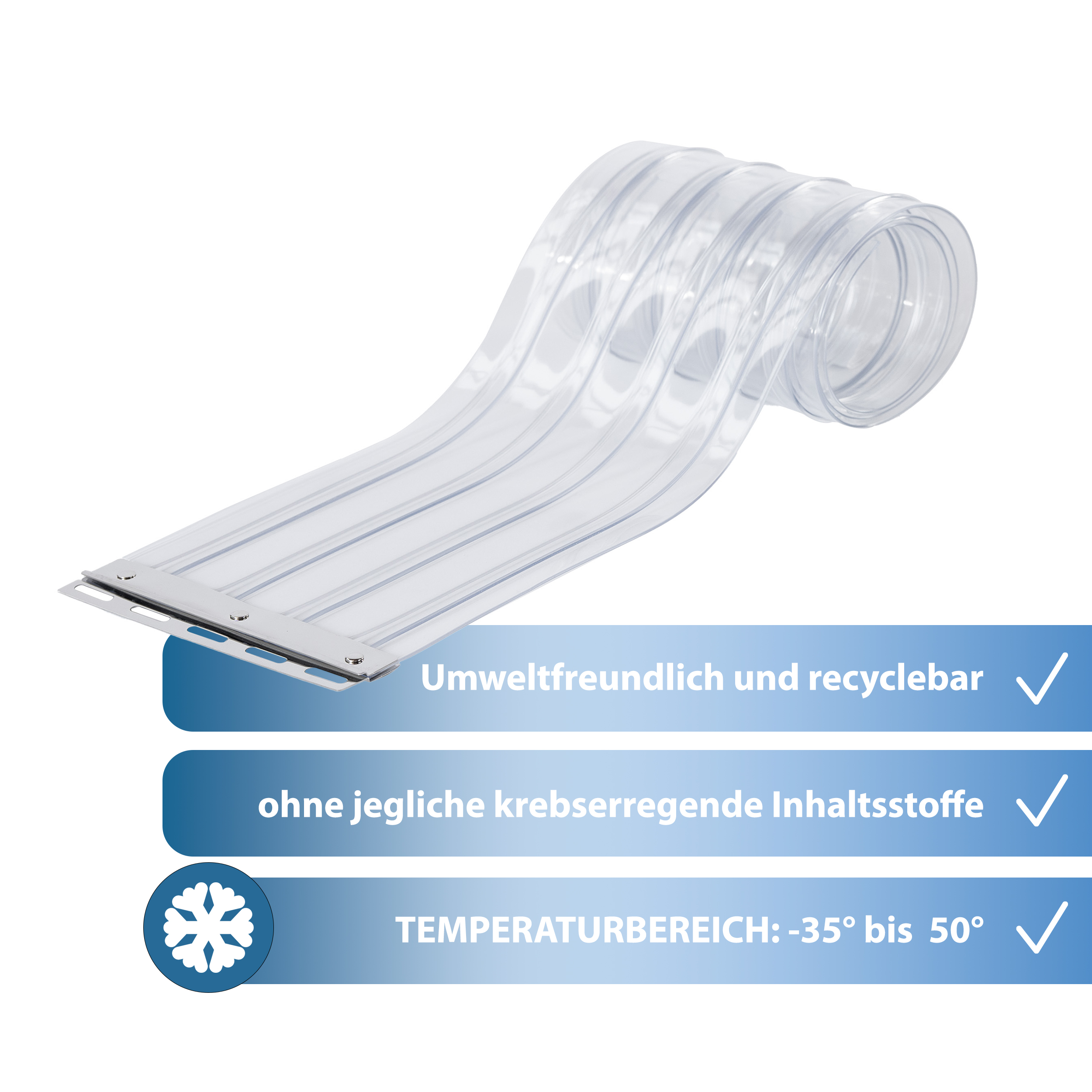 PVC Streifen Meterware Kühlhaus Gerippt - Image 2